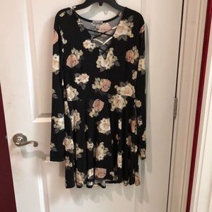 Black floral dress